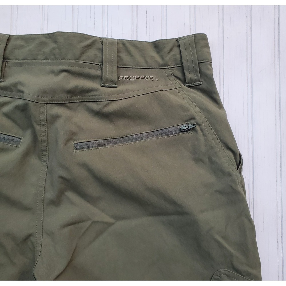 Propper Pants Mens 34x30 Olive Green Tactical Pocket Pants Nylon Ripstop Stretch